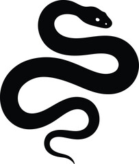 vibrant crisp clean stylish elegant modern detailed professional high quality Snake Silhouette on Transparent Background