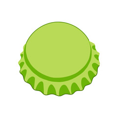 seal metall bottle cap cartoon vector illustration