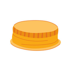 lid metall bottle cap cartoon vector illustration