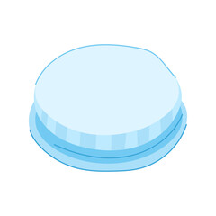 crimp metall bottle cap cartoon vector illustration