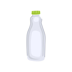 biodegradable milk bottle plastic cartoon vector illustration