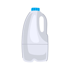ecofriendly milk bottle plastic cartoon vector illustration