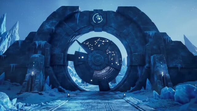 Frozen Stargate Unlocks Spiral Cosmic Projection