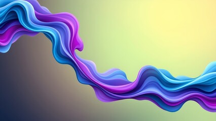 Fluid Motion Blue and Purple Abstract Art