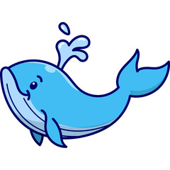 Cute Whale Illustration