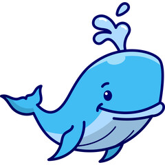 Cute Whale Illustration