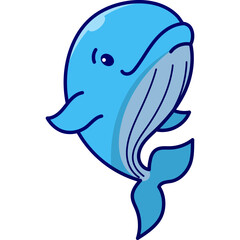 Cute Whale Illustration