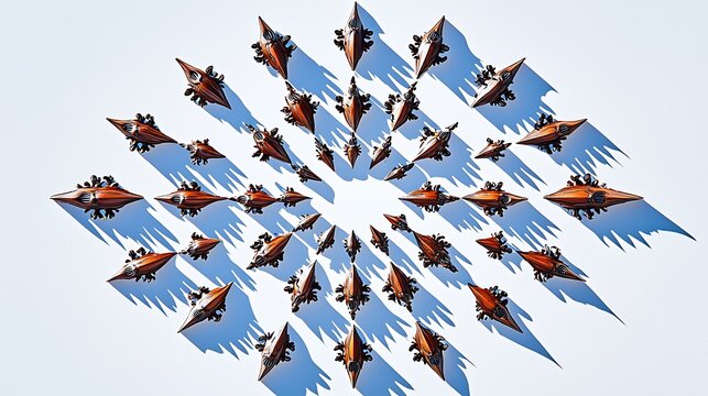Black beans arranged in circular pattern on white background, taken with mirrorless camera, 50mm lens, perfect symmetry and matte texture of beans with soft shadow edges