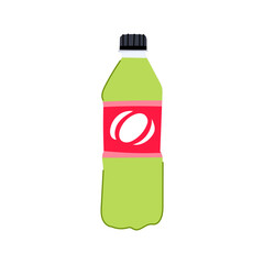 pollution plastic soda bottle cartoon vector illustration