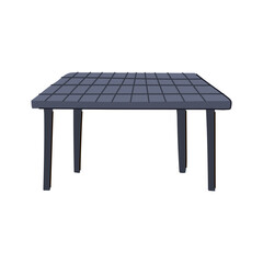 foldable plastic table cartoon vector illustration