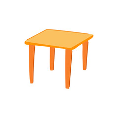 stackable plastic table cartoon vector illustration