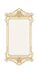 Isolated Golden Ornate Frame On Transparent Background Illustration