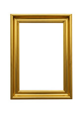 Isolated Golden Frame On Black Background Decorative Photo