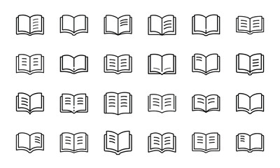24 Education and School Line Icons Learning, Teaching, Online Classes, Graduation, Science, Math, and Classroom Vector Icon Set for Teachers, Students, and Educational Projects