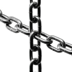 Obraz premium Isolated Metal Chains against a Transparent Background Closeup Illustration