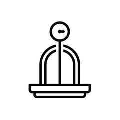 Black line icon for weigh in
