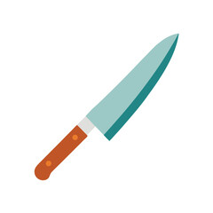 Obraz premium Simple chef knife watercolor artwork with white background for kitchen cooking or food themes