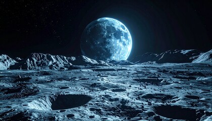 Moon Surface, Celestial Wonders, Space Adventure, Night Sky, Extraterrestrial View
