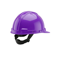 Fototapeta premium Isolated purple hard hat against a featureless space for construction and safety visuals,