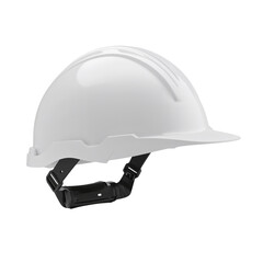 Isolated safety helmet displaying resilient construction for industrial applications on
