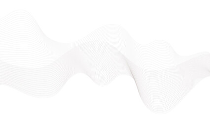 Abstract wave element for design. Digital frequency track equalizer. Wave with lines created using blend tool. Curved wavy line, smooth stripe.