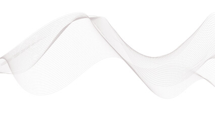 Abstract wave element for design. Digital frequency track equalizer. Wave with lines created using blend tool. Curved wavy line, smooth stripe.