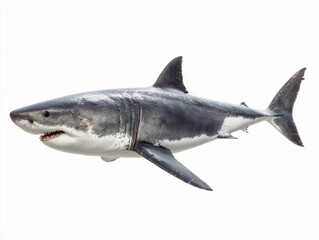 Obraz premium Shark Marine Predator Ocean Wildlife Finned Fish Underwater Blue Grey Teeth Depths Sea Biodiversity Big Aggressive Powerful Hunting Mysterious Environment Thrill Movement Habitat Surfing Dynamic