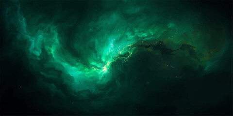 An abstract background with space and a dark cloudscape texture with bright light