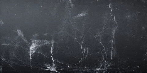 A chalk drawing of a stormy night sky with dark clouds, lightning, and rain on a blackboard texture