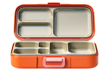 Stylish bento lunch box with multiple compartments