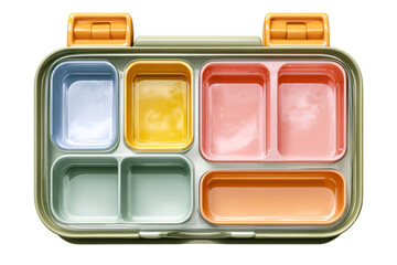 Colorful compartment lunchbox for meals