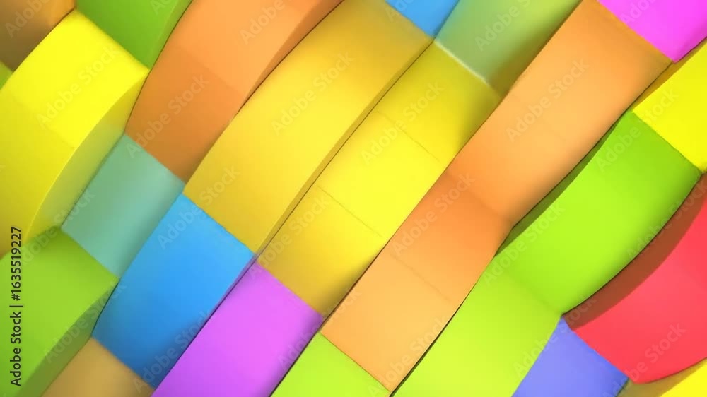 Aufkleber vibrant abstract background with interwoven rainbow color strips diagonal pattern and dynamic lighti