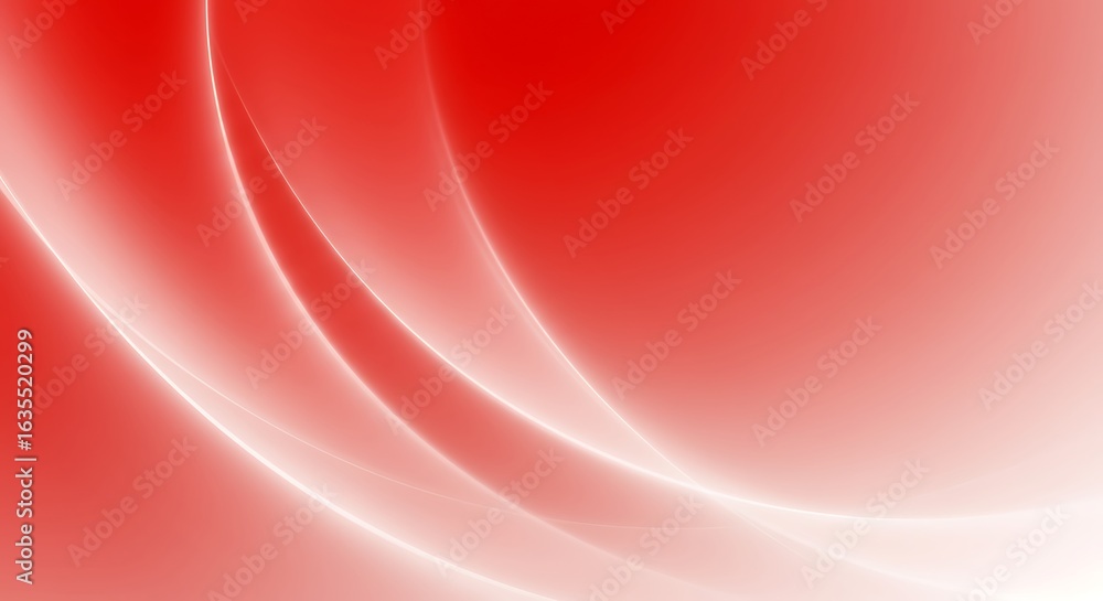 Poster clean, corporate design background with smooth, flowing lines in a classic red and white color schem