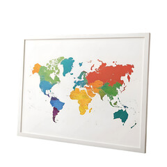 world map on paper
