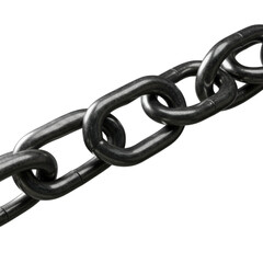 Obraz premium Isolated Metallic Chain Illustration on Transparent Background
