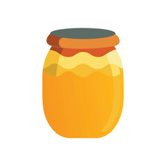 Watercolor honey jar with white background perfect for kitchen natural or organic themes