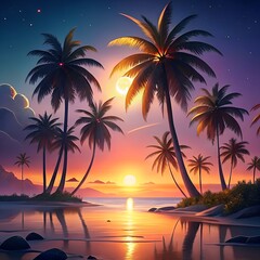 Fototapeta premium sunset over the sea