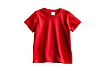 Simple bright red t shirt with short sleeves