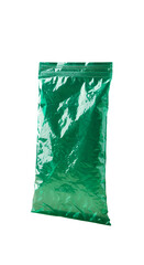 Isolated Transparent Green Plastic Bag Object On Black Background