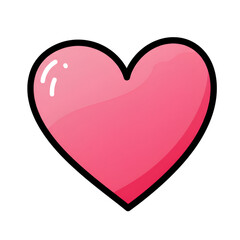 Isolated Pink Heart Symbol on Transparent Background Illustration