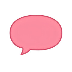 Fototapeta premium Isolated Pink Speech Bubble Illustration on a Transparent Background