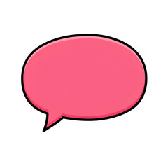 Fototapeta premium Isolated Pink Speech Bubble Icon on Transparent Background Illustration