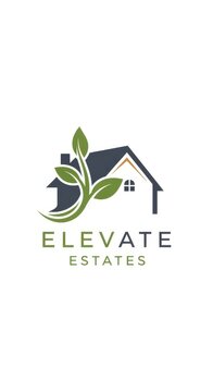 Elegant real estate logo showcasing property growth and sustainable living