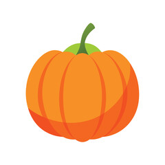 Watercolor pumpkin on white background for Halloween Thanksgiving and seasonal artwork