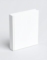 Blank hardcover book mockup floating on white 3D rendering