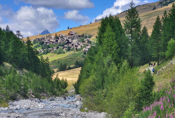 Saint-Véran, Highest village in Europe. Plus haut village d'Europe. Hautes-Alpes, Parc Régional...