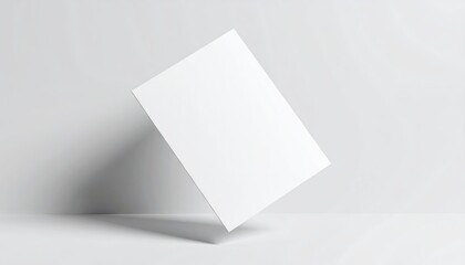 Two floating magazine covers Mockup on white background with soft shadows. 3D rendering