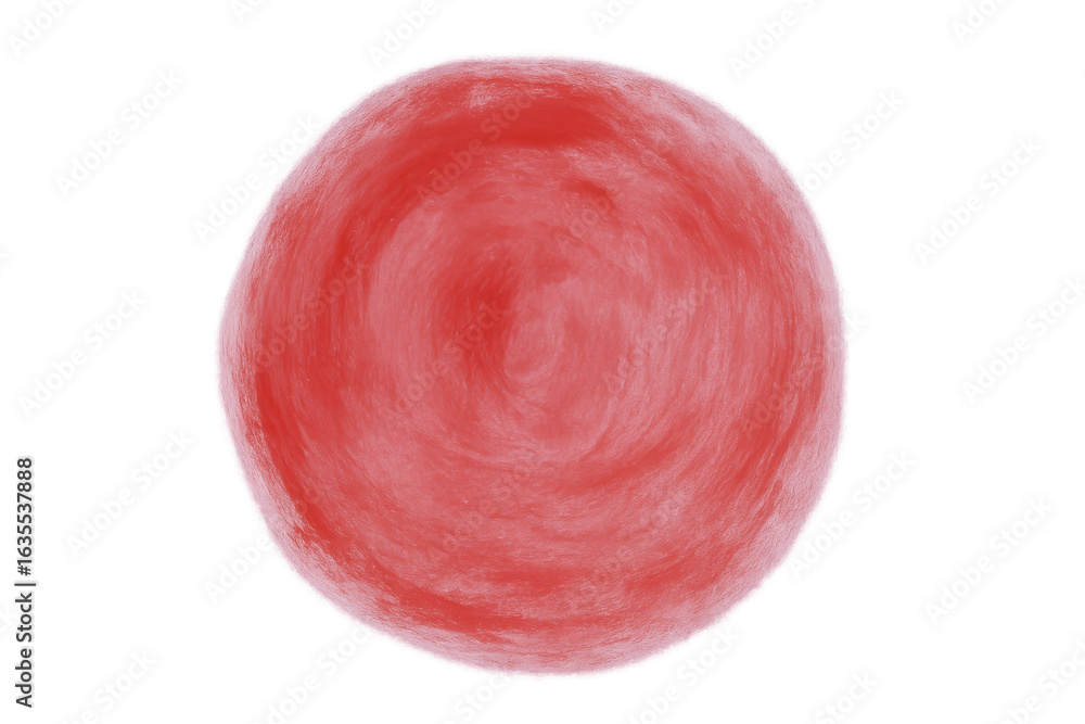 Poster fluffy spun sugar confection creating a swirling red sphere, isolated on a transparent background, p
