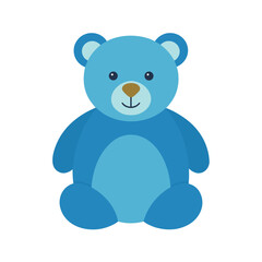 Watercolor teddy bear illustration with white background for childhood or toy themed art