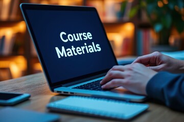 Digital Course Materials and E-Learning, illustrating online education and accessible study resources